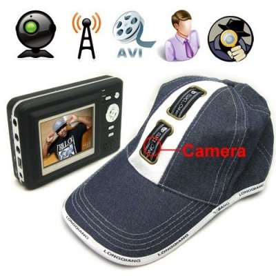 1GB Wireless Spy Camera Hat with Wireless MP4 Player Receiver